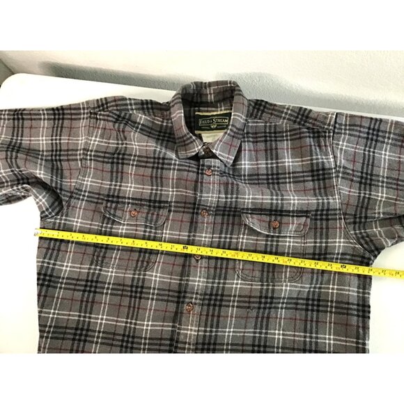 FIELD & STREAM - MENS GREY SOTTON LONG SLEEVE BUTTON DOWN FLANNEL SHIRT SIZE 2XL - Picture 5 of 6